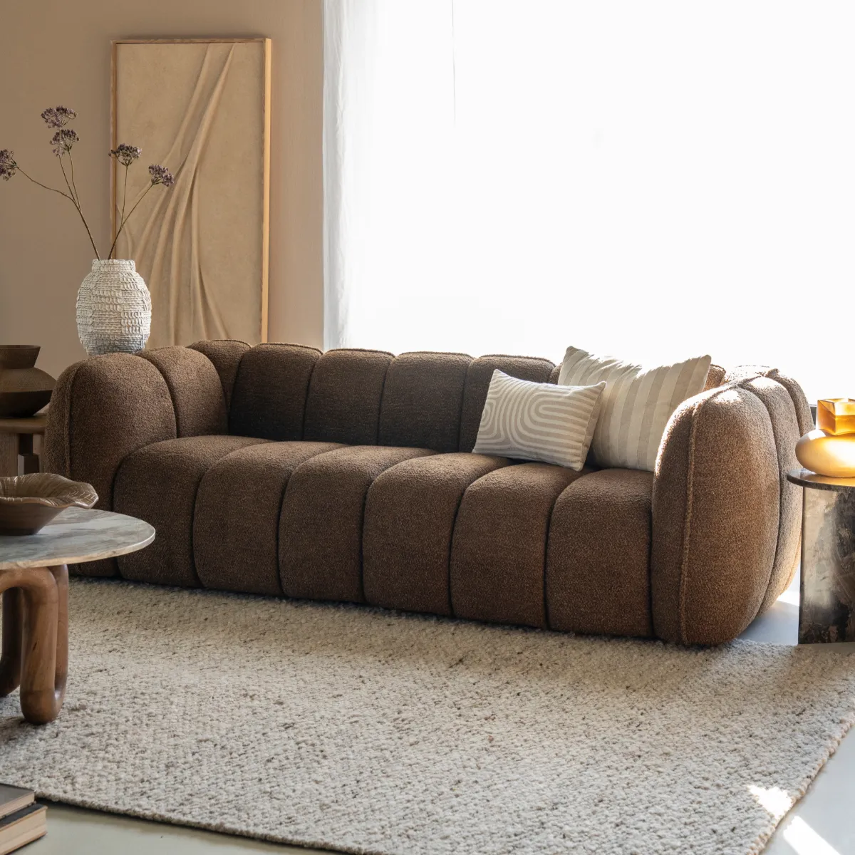 Rug Kalme 160x230 cm Brown
