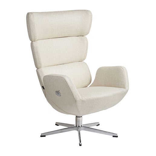 Turtle swivel armchair fabric C aluminium base