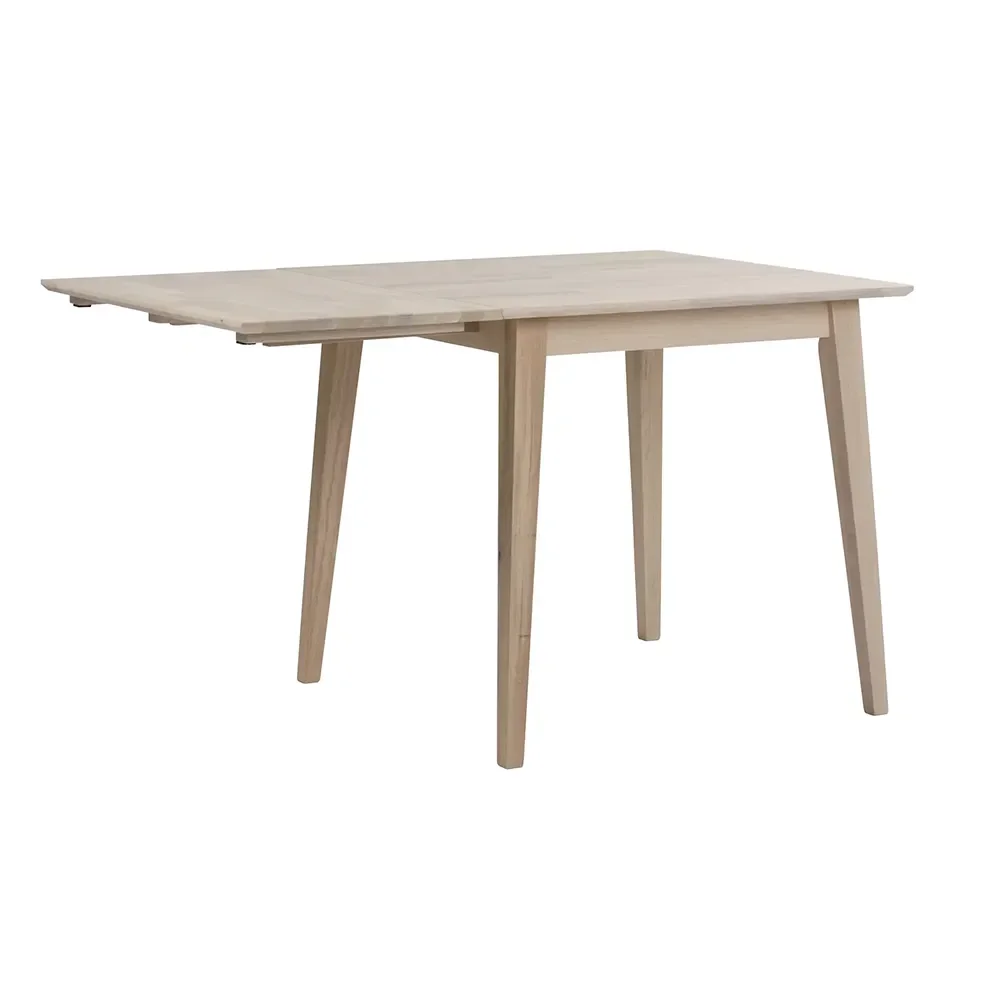 Filippa drop leaf table 80-125x80 cm white pigmented oak