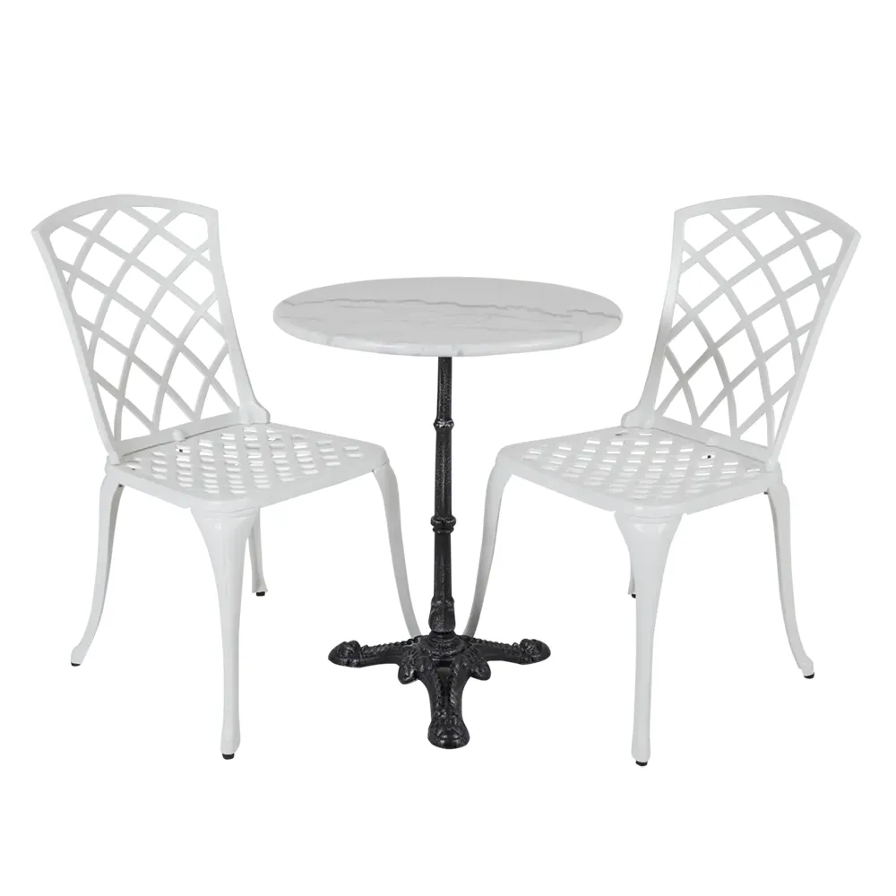 Loire marble table 60 white