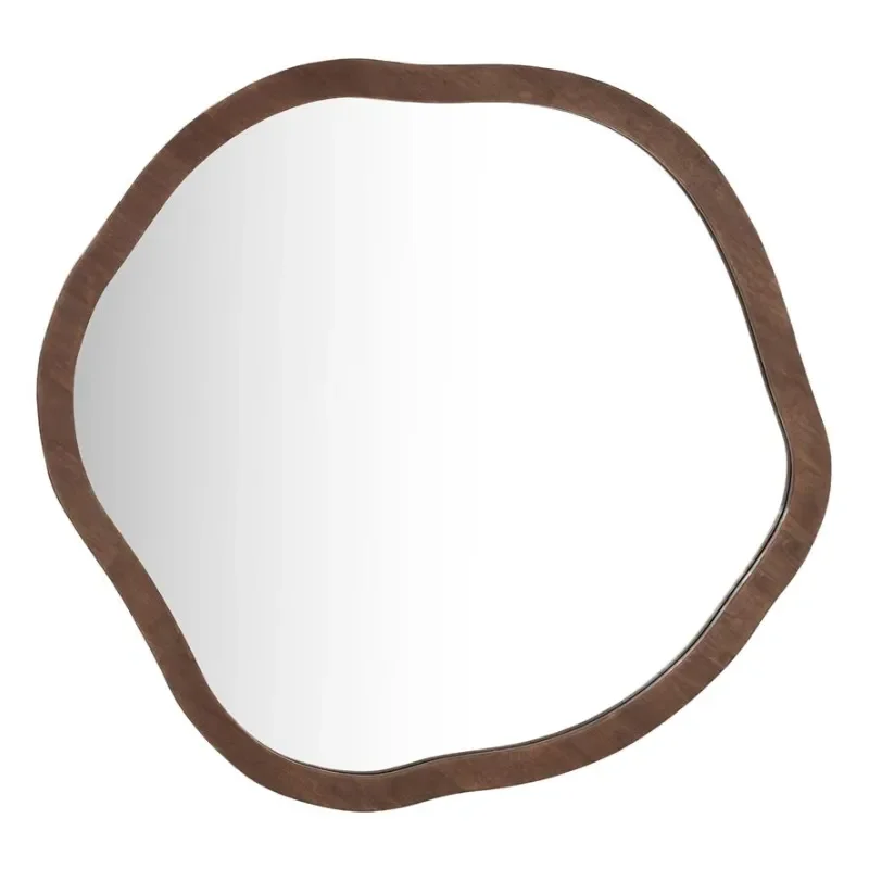 Mirai large 120x117x3 cm Glass & Walnoot Wood Brown