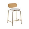 Curious Low Bar Stool Oak/Black Sterling