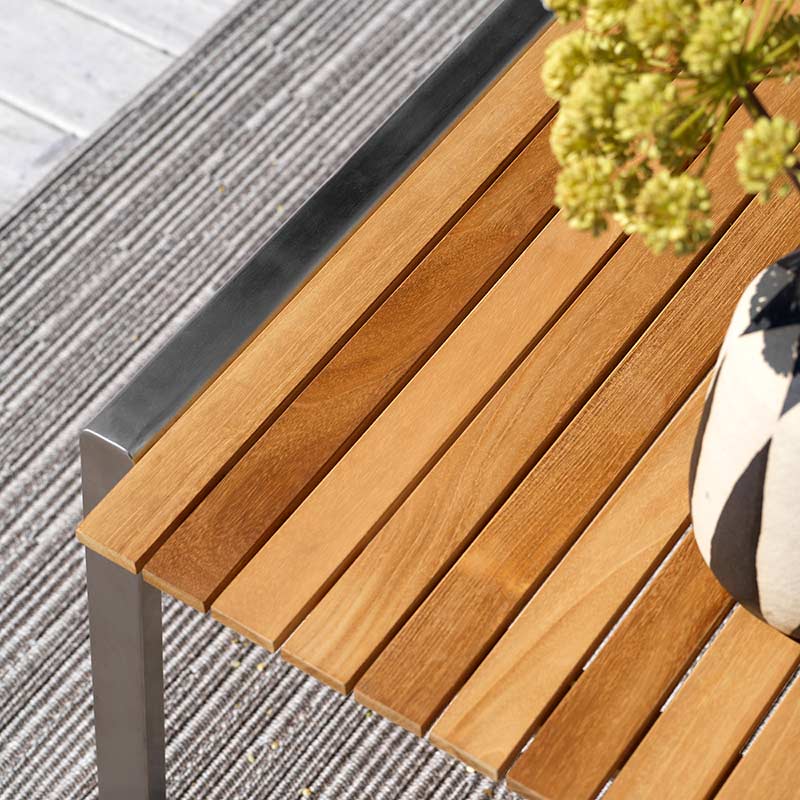 Naos coffee table 75x140 cm teak/stainless steel