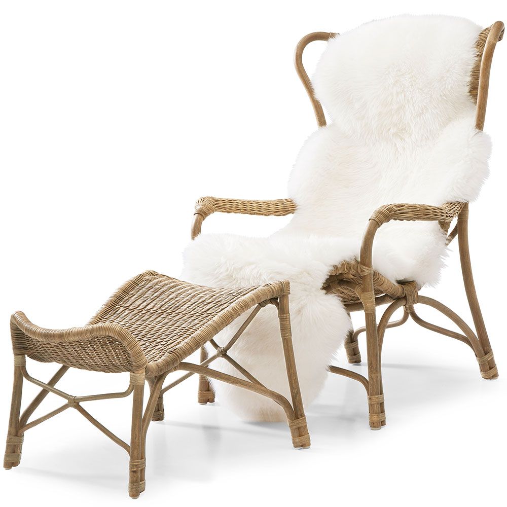 Praktö Footstool Natural rattan