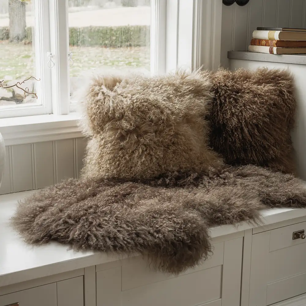 Shansi cushion cover 40x40 cm Taupe