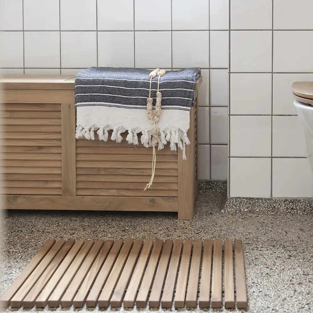 Classic storage bench teak