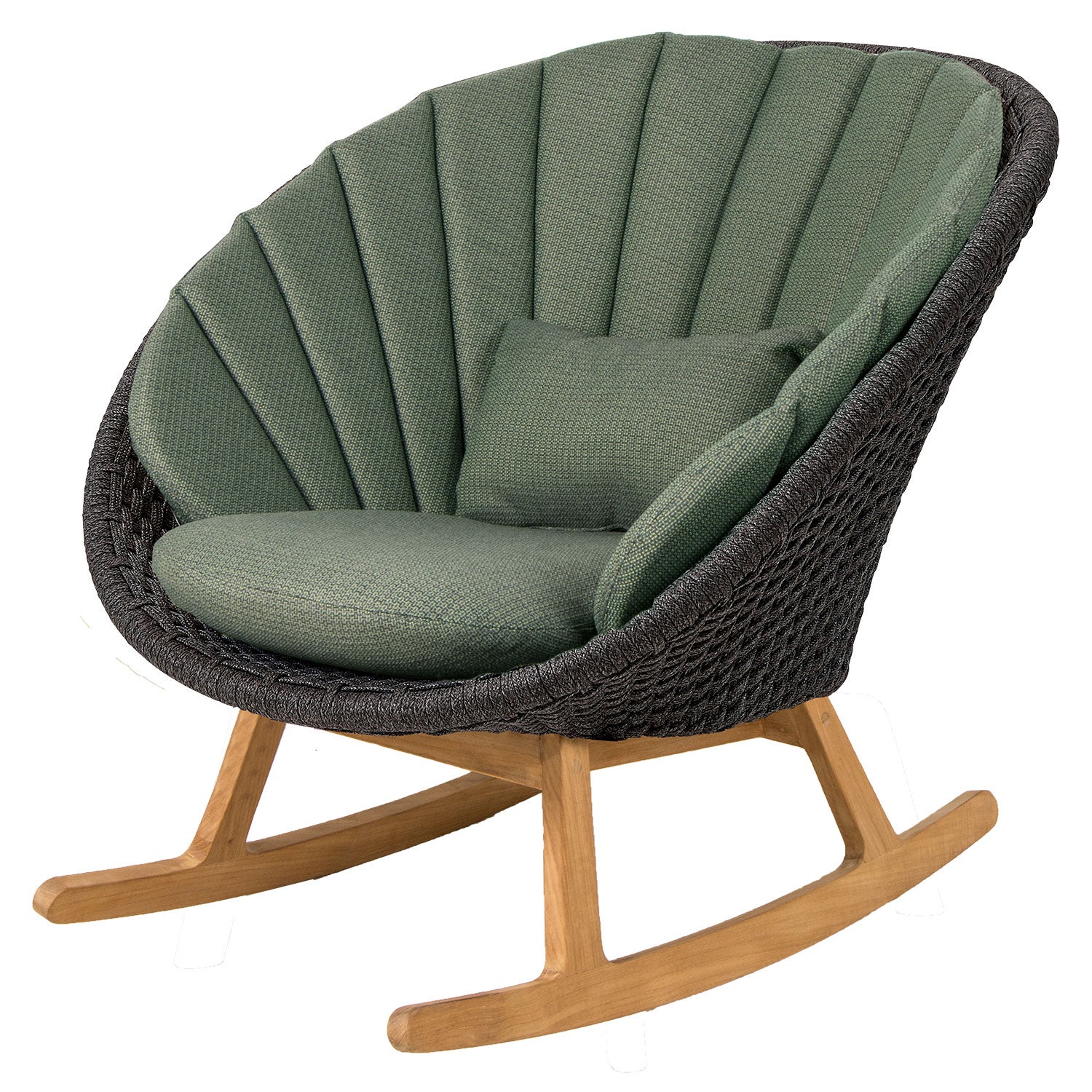 Peacock Rocking Chair Teak Dark grey
