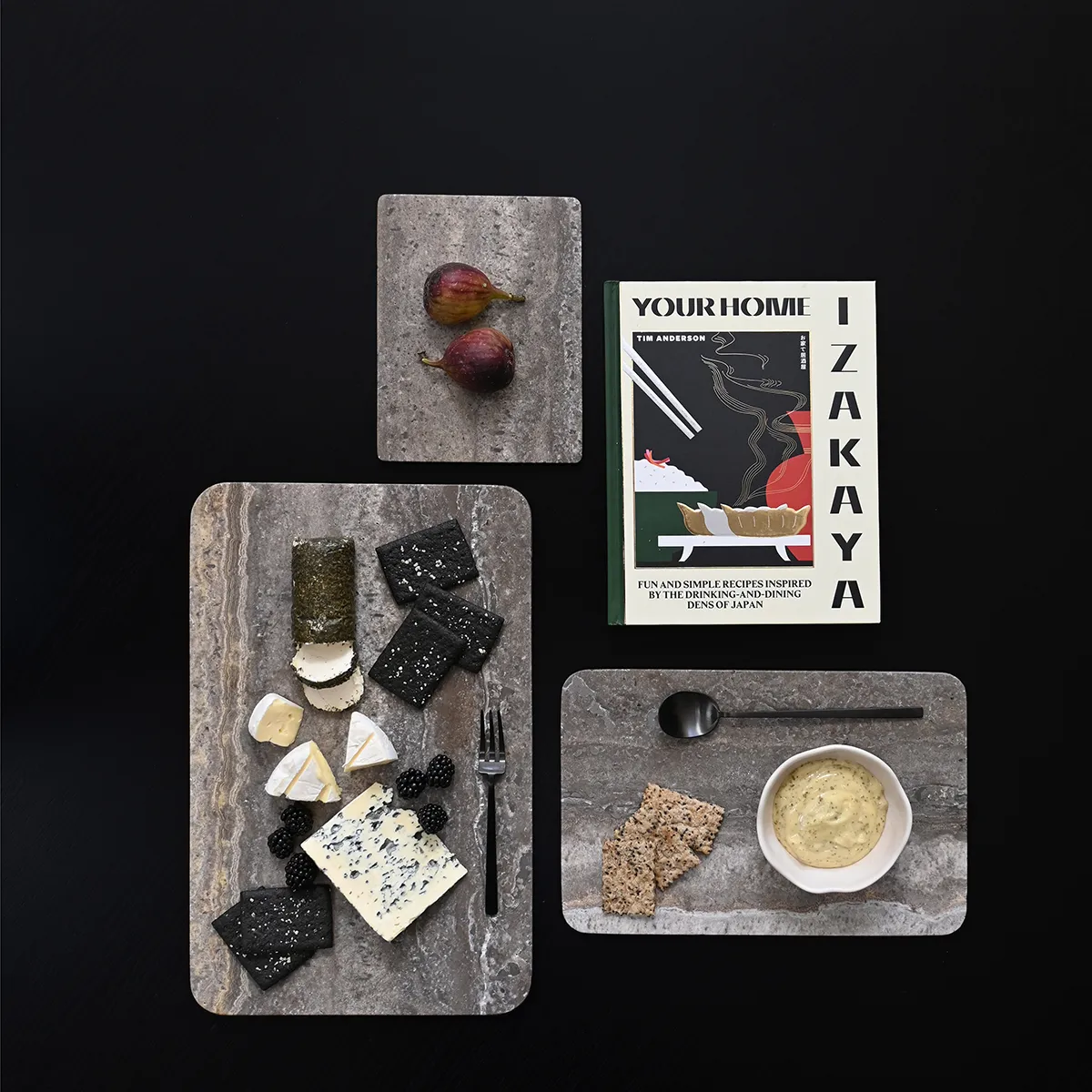 Decorative Tray in Travertine Enkei Rectangular Medio 40x25 cm
