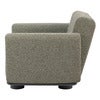 Bolster armchair Antracit / Teddy Verde