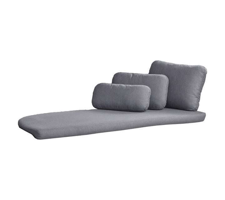 Savannah Daybed Cushion Set Right Grey, Sunbrella Night