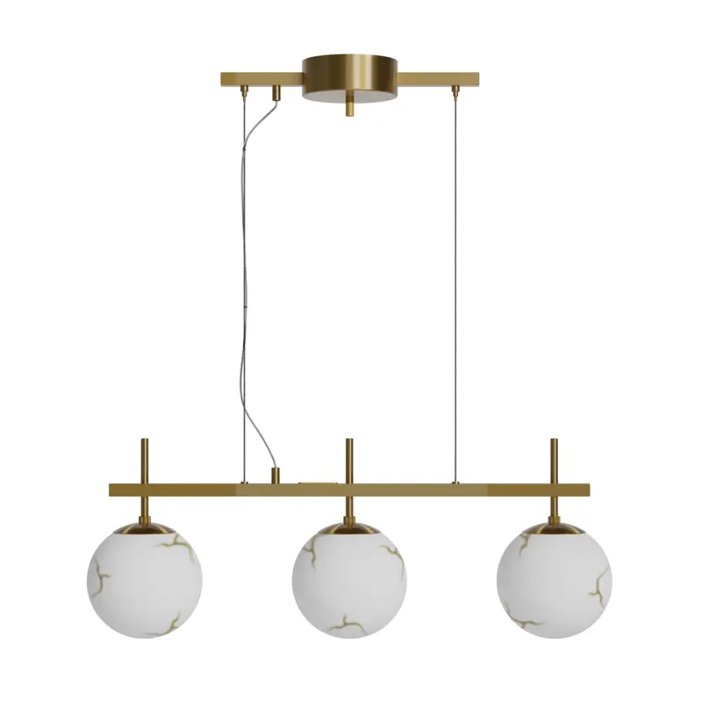 Bellagio ceiling lamp L82cm brass/white