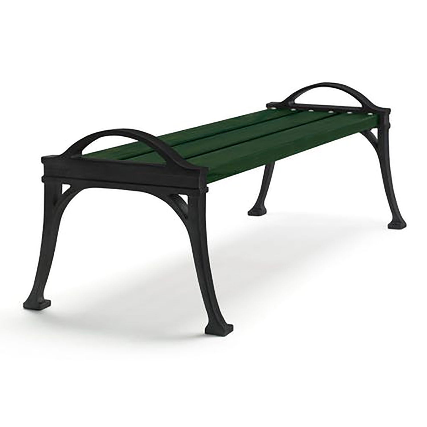 Lessebo bench black green lacquered pine