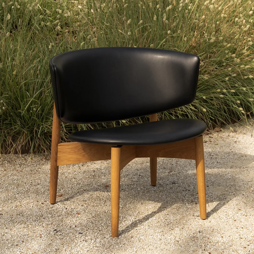 Herman Lounge Chair Envy Leather - Oak/Black