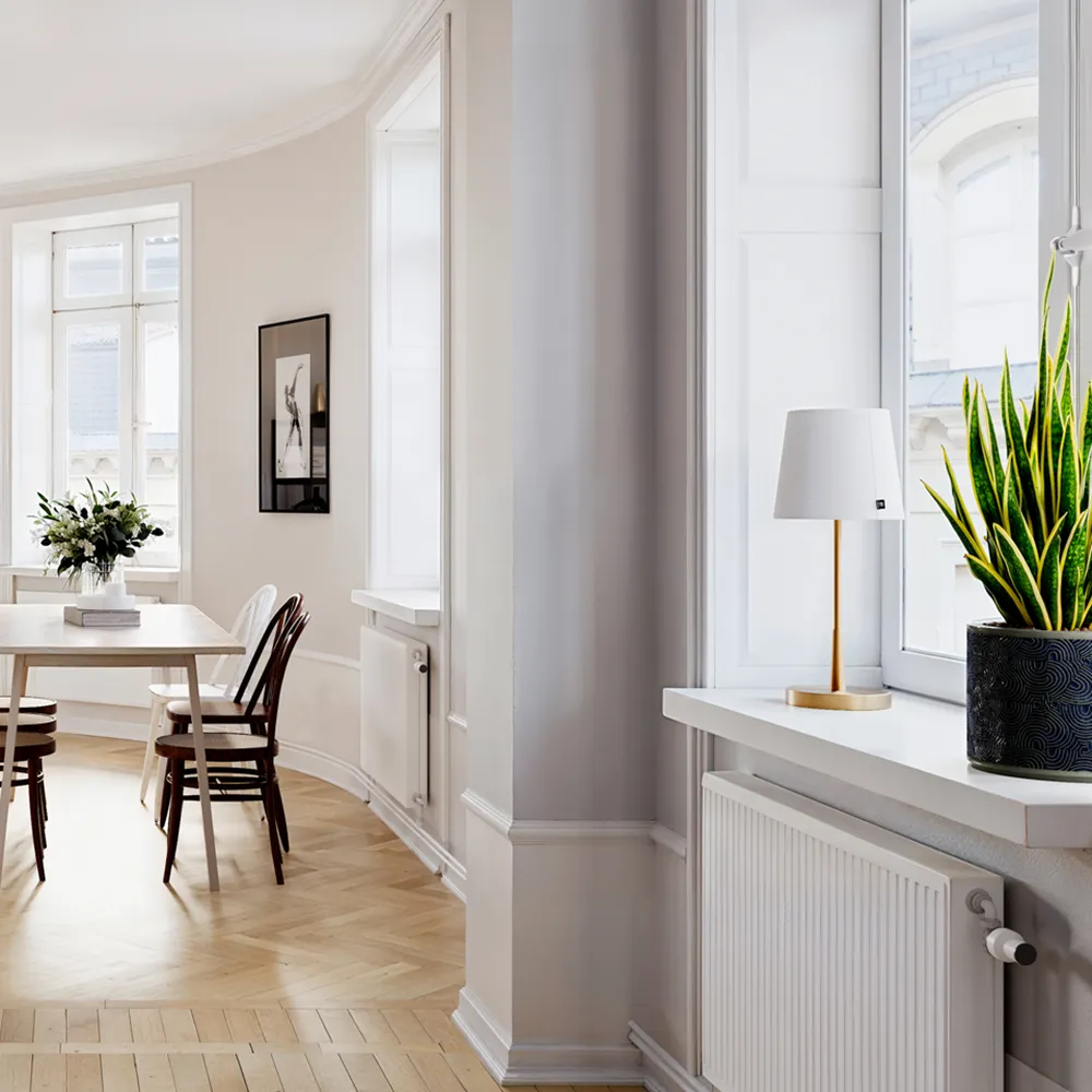 Lumi table lamp H: 48,5cm gold/white