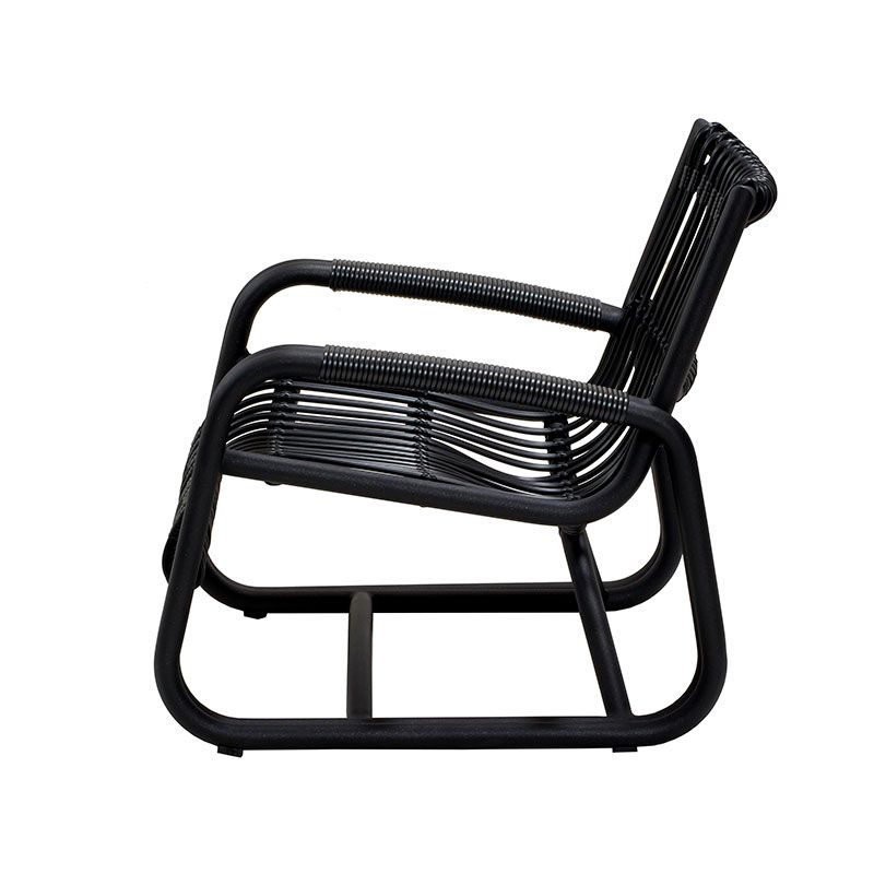 Curve lounge chair outdoor Lava grey