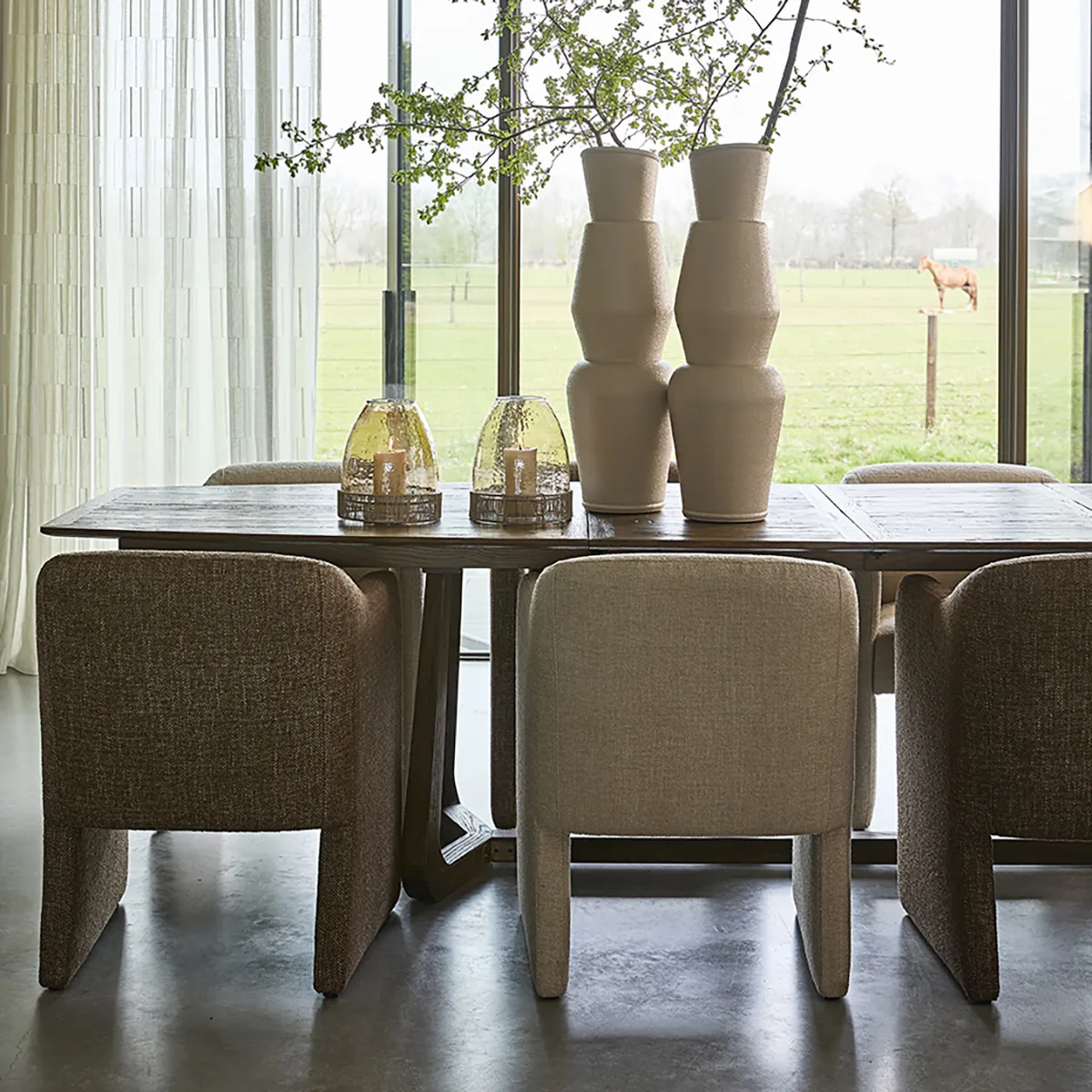 Dining Chair Napoli Brown with armrest