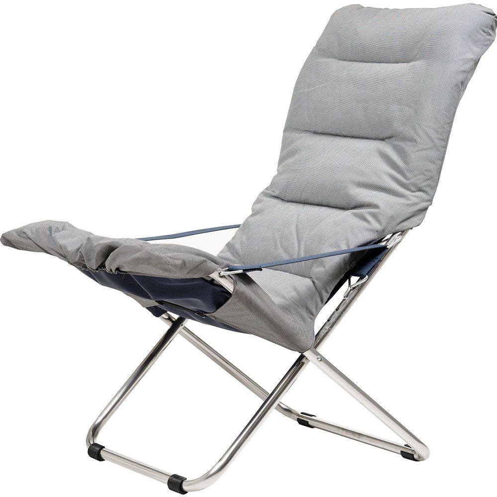 Fiesta cushion for sun lounger grey olefin