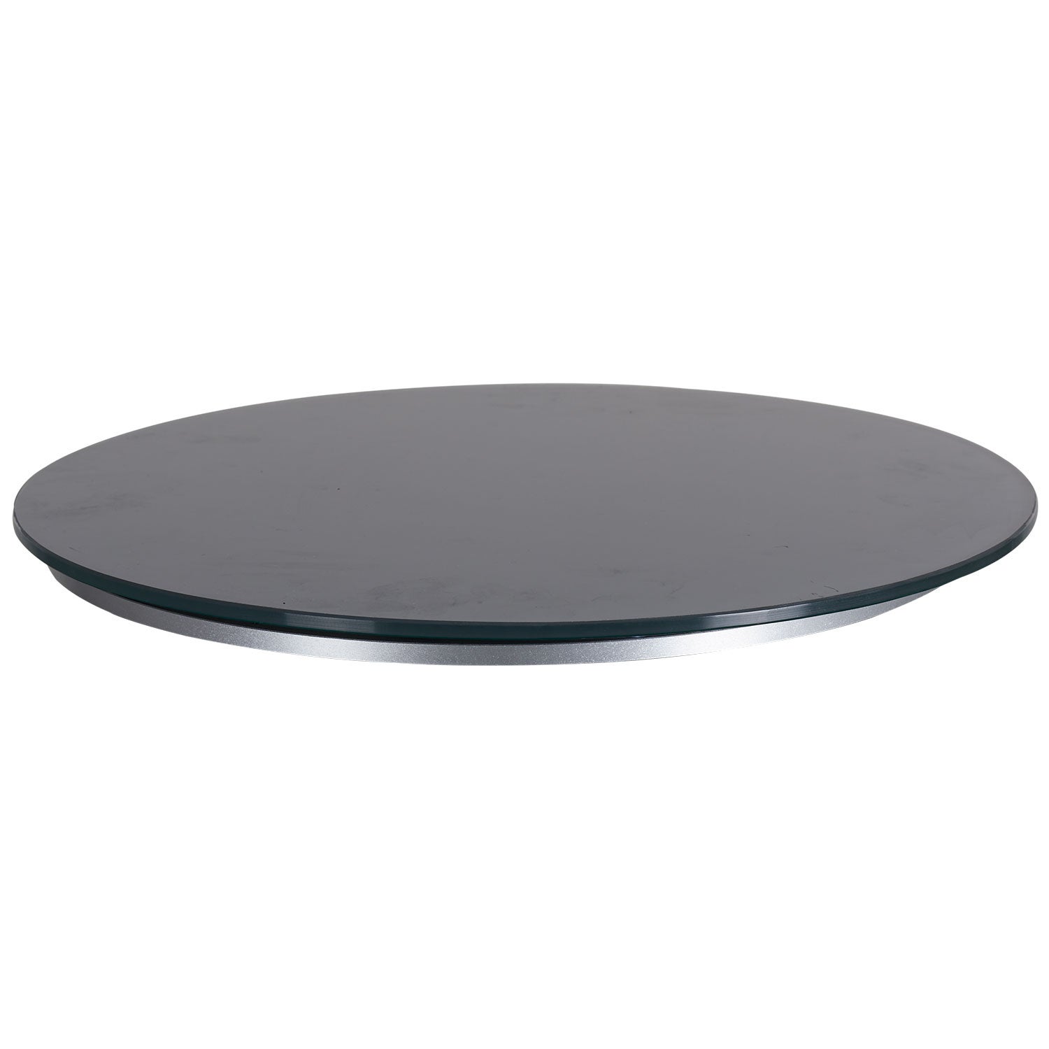 Elara spinning tray 50 cm grey aluminium/glass