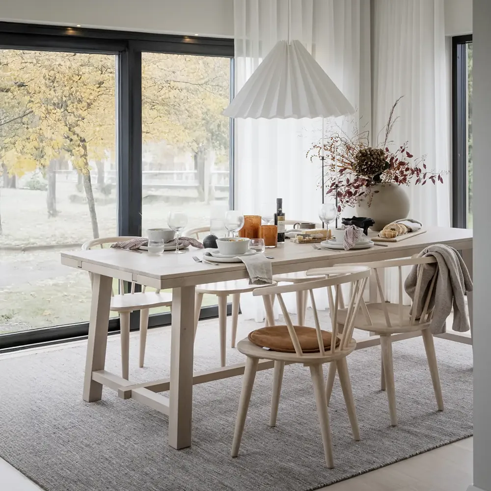 Brooklyn dining table 220x95 cm white pigmented oak