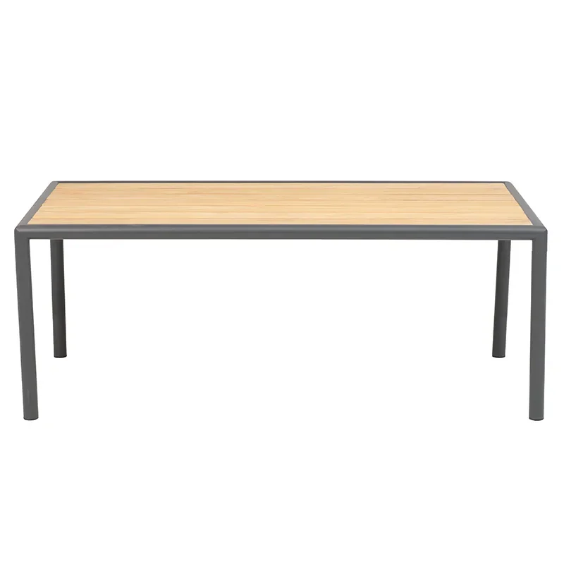 Gordon coffee table 65x140 cm Antracit / Teak