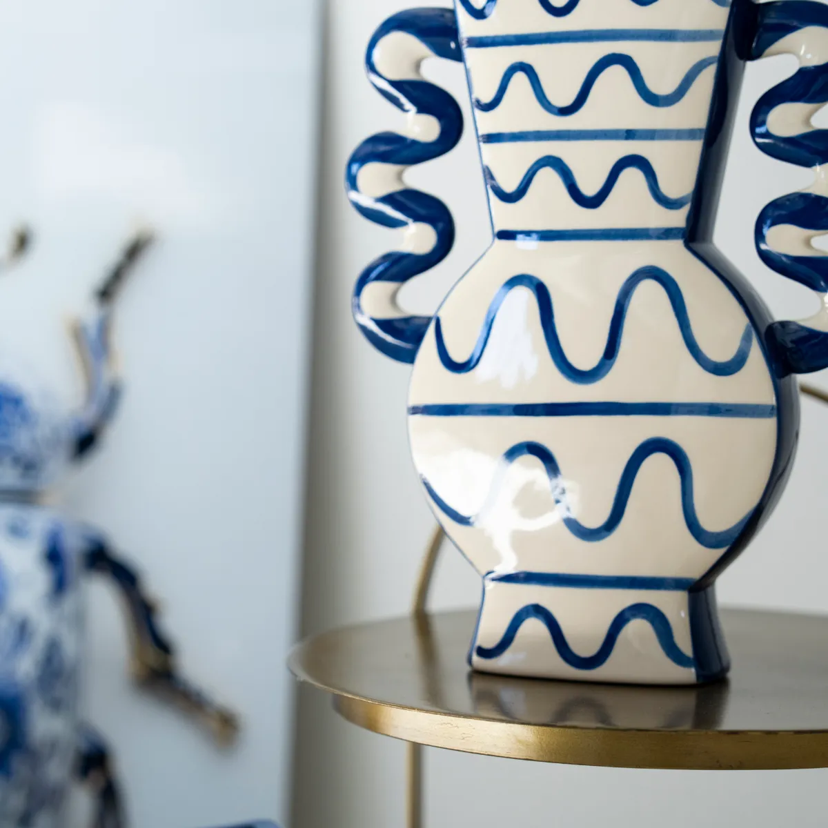 Decorative Vase Blu 2 H32 cm
