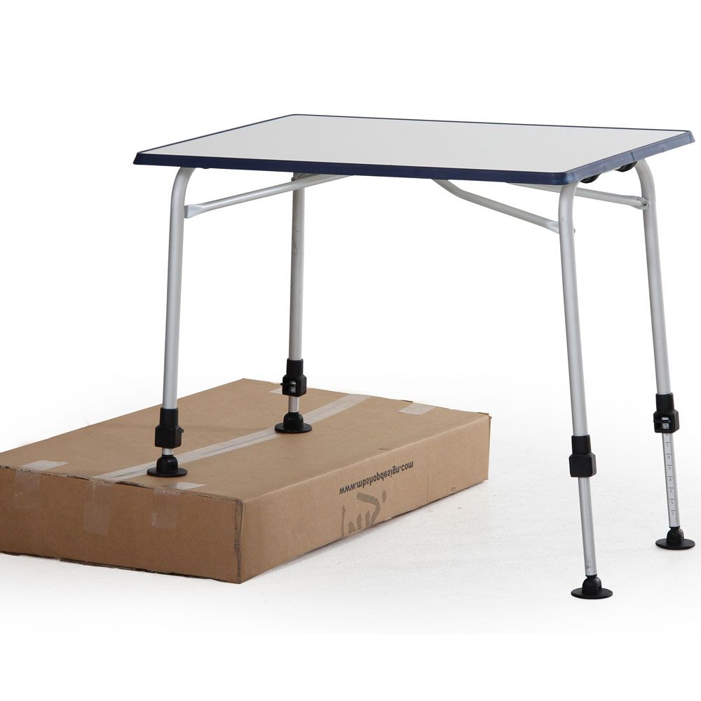 Volga camping table silver/white 60x80 cm