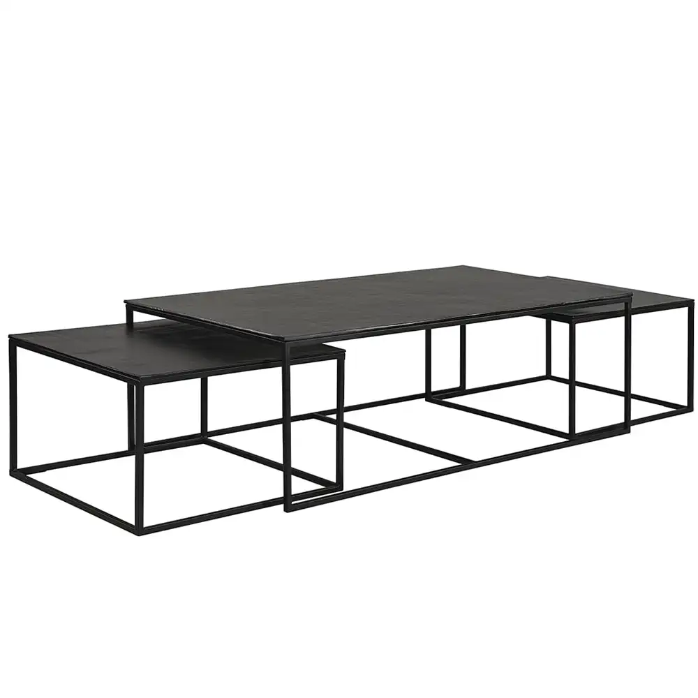 Mille Coffee table 3-set Black