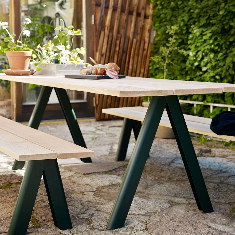 Overlap Dining Table Hunter Green