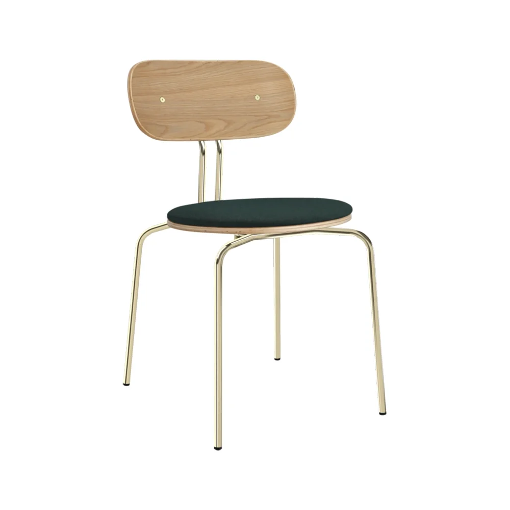 Curious Dining Chair Oak/Brass Calm Seas