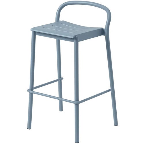 Linear Steel Bar stool Pale Blue 
