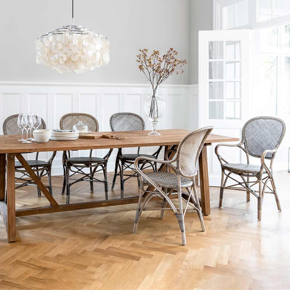 Rossini Dining Chair Rattan Taupe