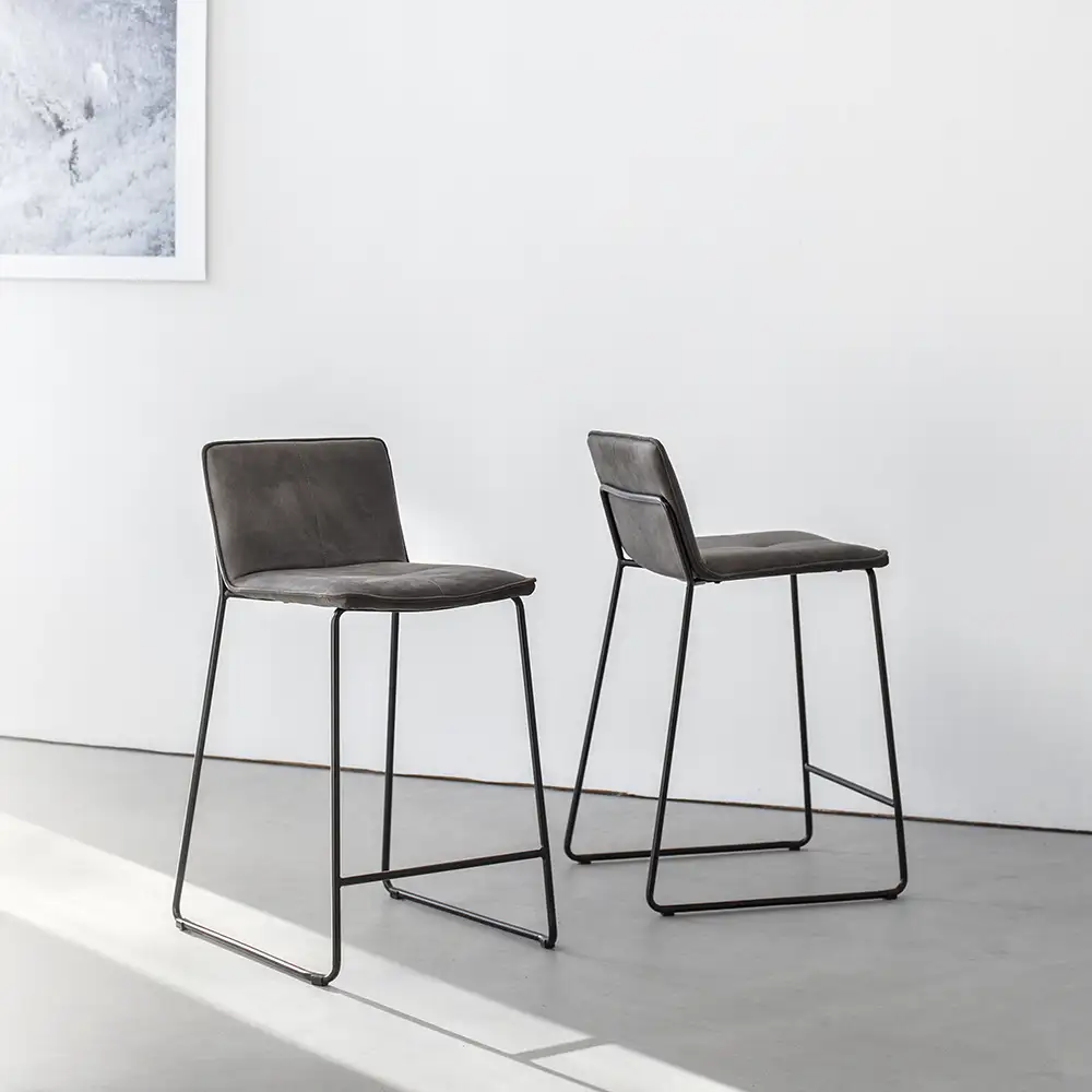 Elvis Barstool dark grey 2-pack