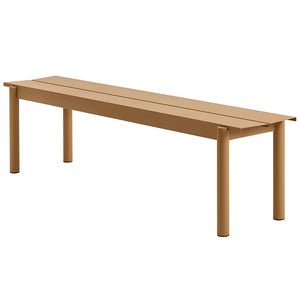 Linear Steel Bench 170x34 cm Burnt Orange 