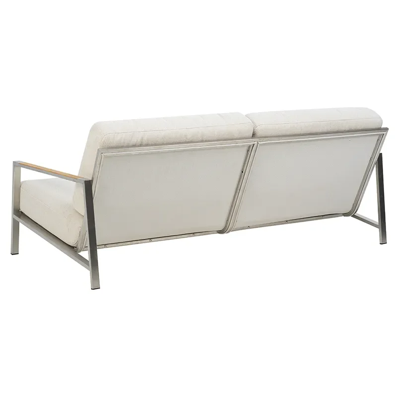 Naos 2,5-seater sofa  Stainless steel / Dot beige