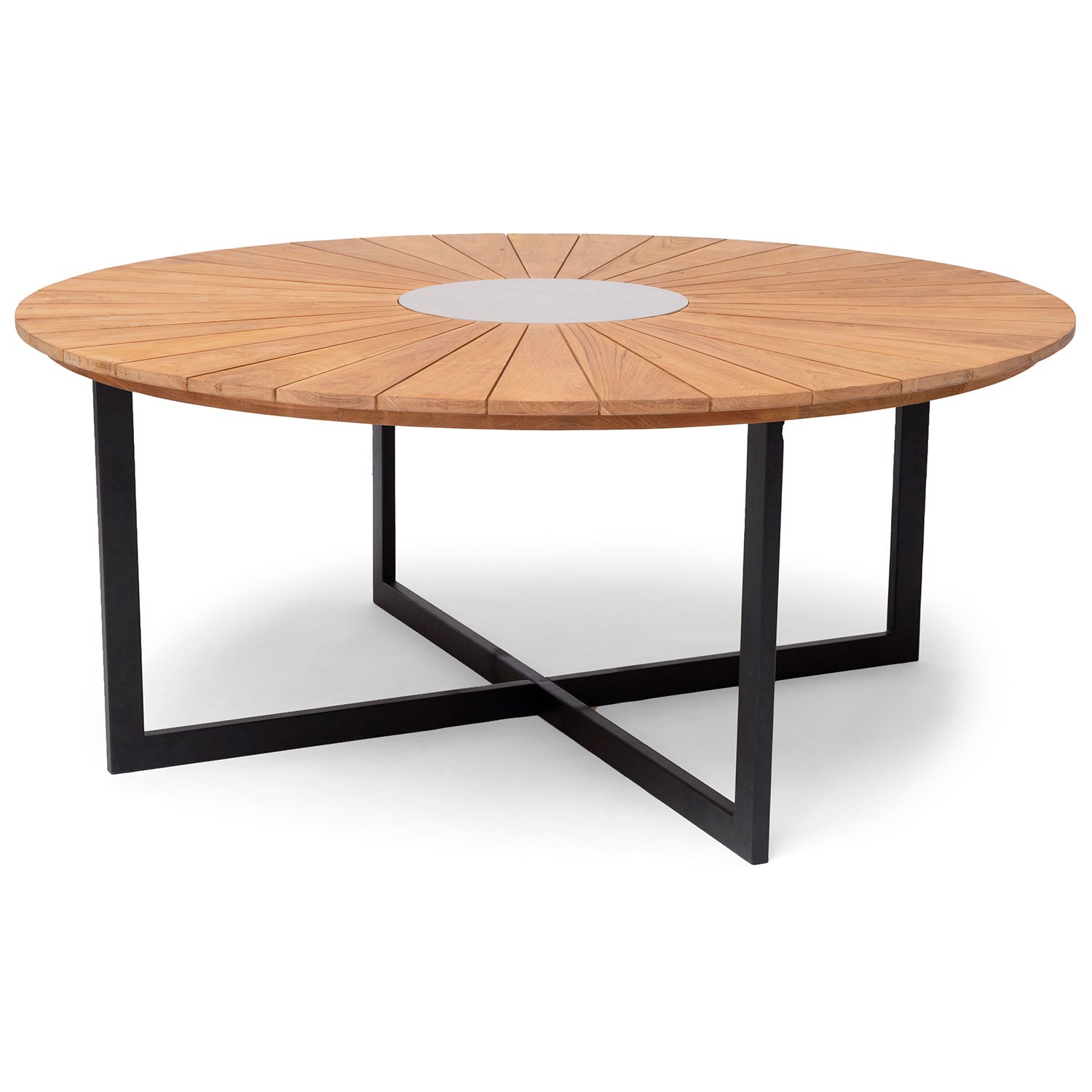 Ringsjö Dining Table Dia180 Teak/Stone 