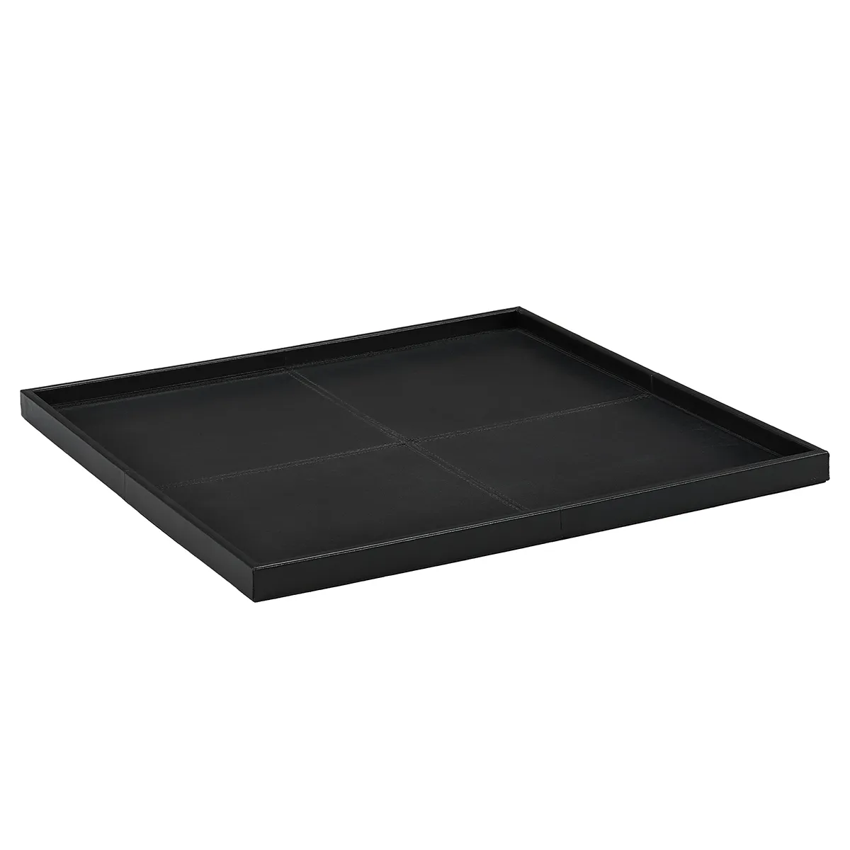 Leather Decorative Tray Montero Black