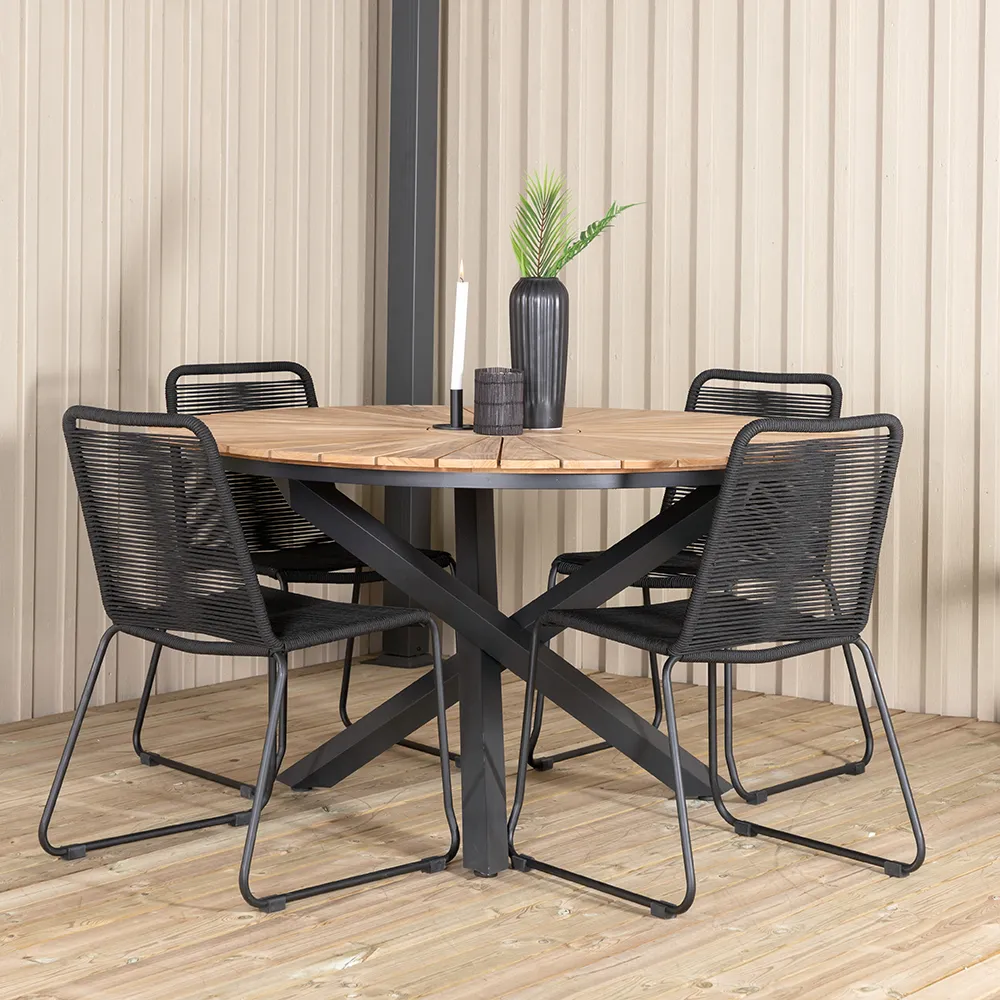 Lindos Dining Chair black 2-pack