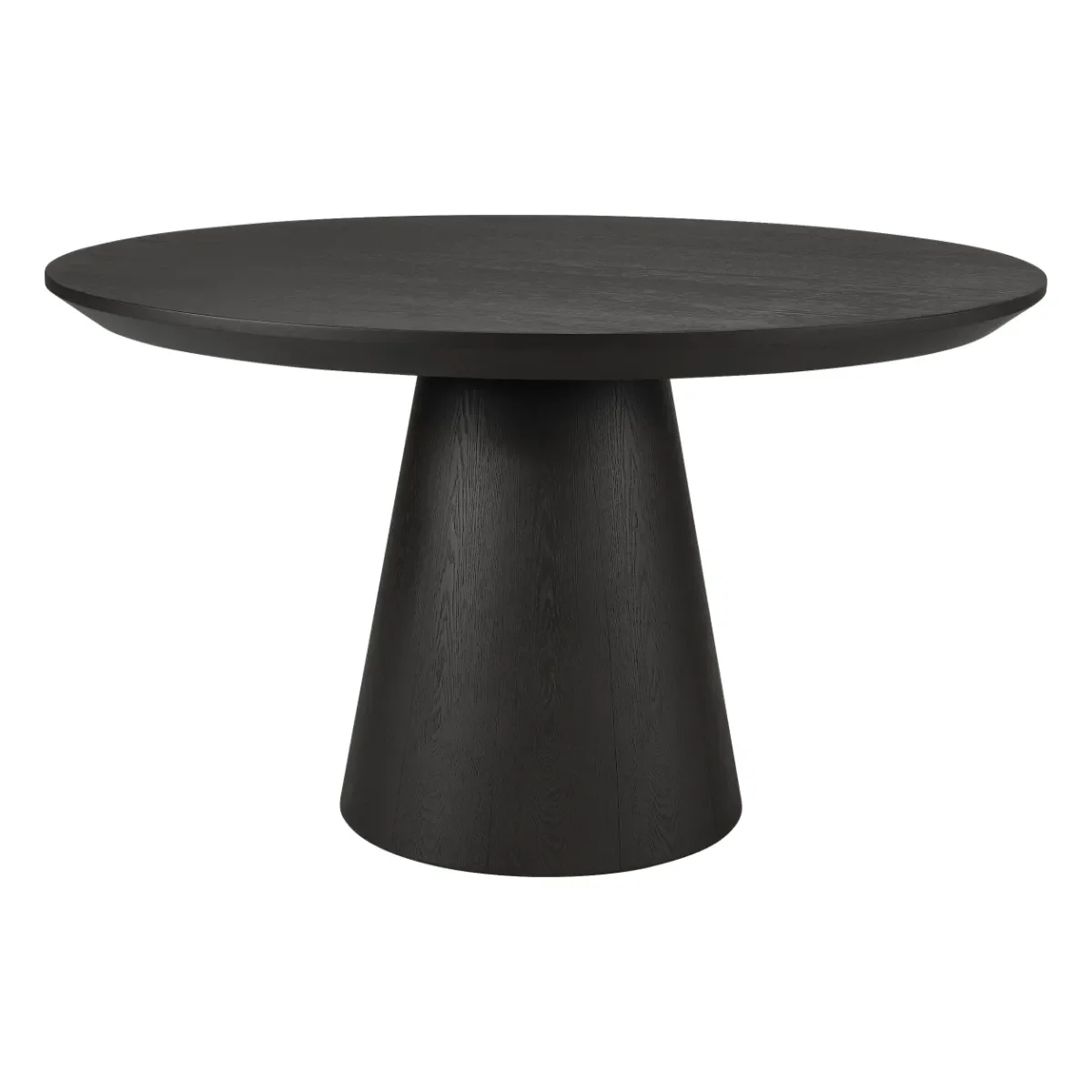 CLOUD round dining table Ø130 cm in black oak veneer