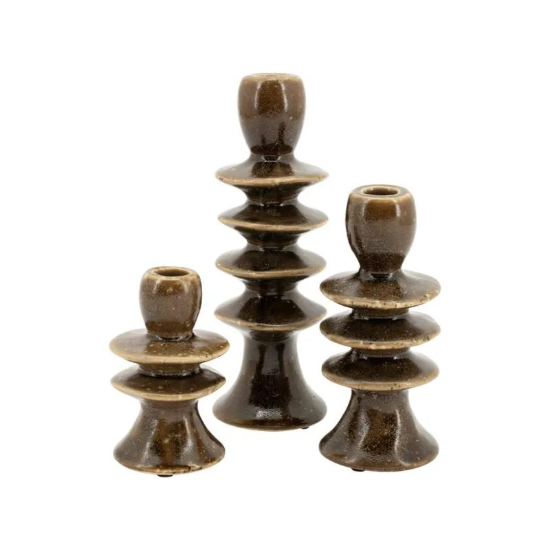 Cimba (set of 3) 7,5x11,8 cm Earthenware Brown