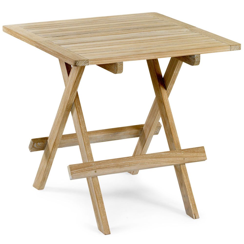 Opal side table 50x50 cm whitepig. teak