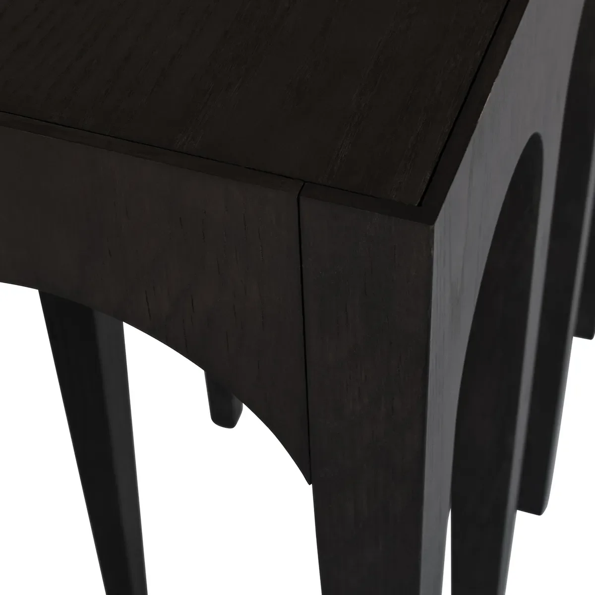 Bow Console - Coffee Black Oak