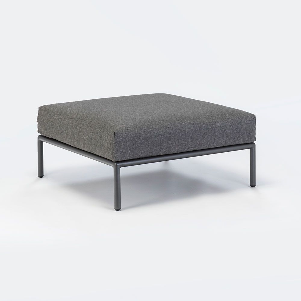 Level footstool 81x81 cm grey aluminium