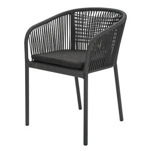 Delta chair    Black / Slate rope / Teddy Black