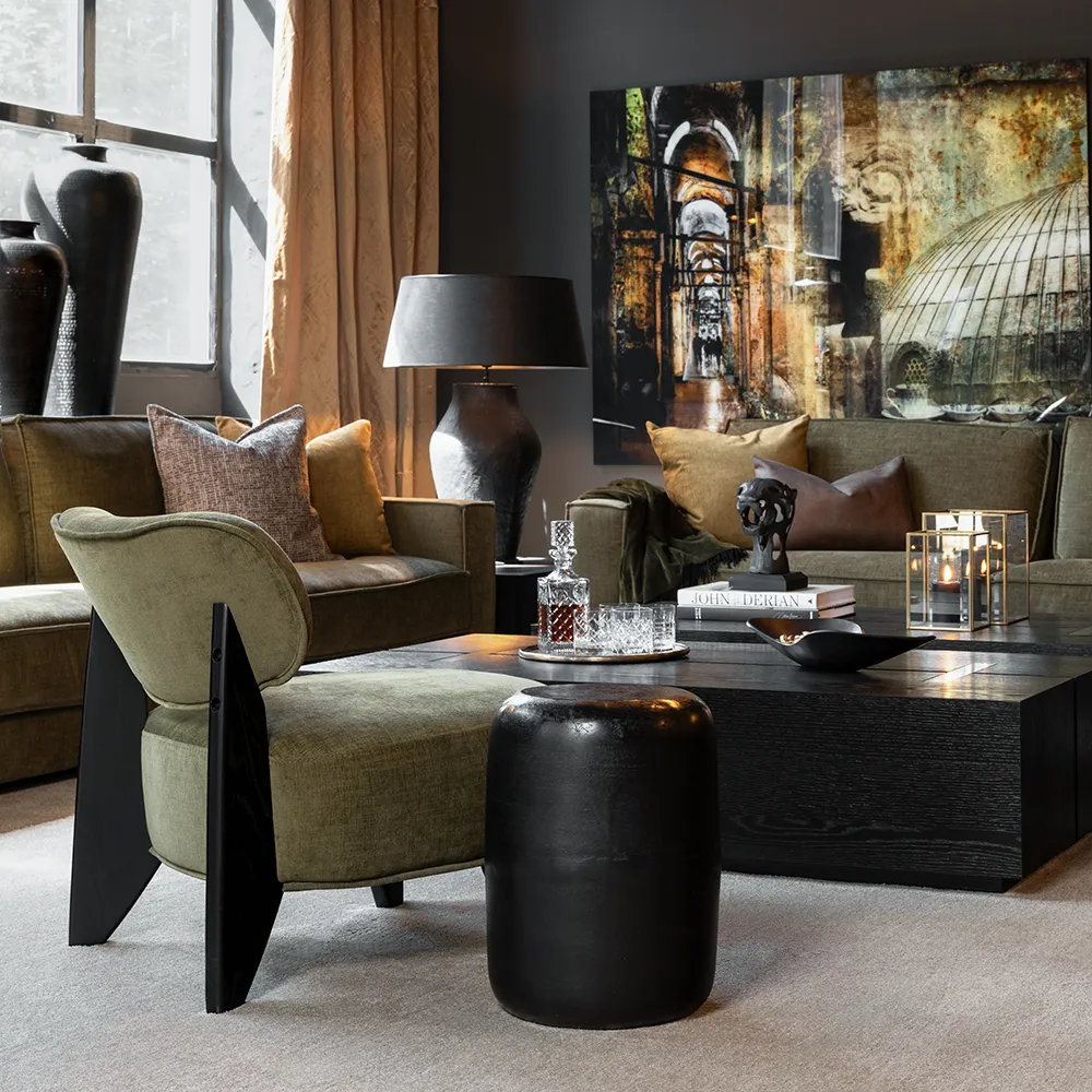 Cadiz fabric armchair Hailey army