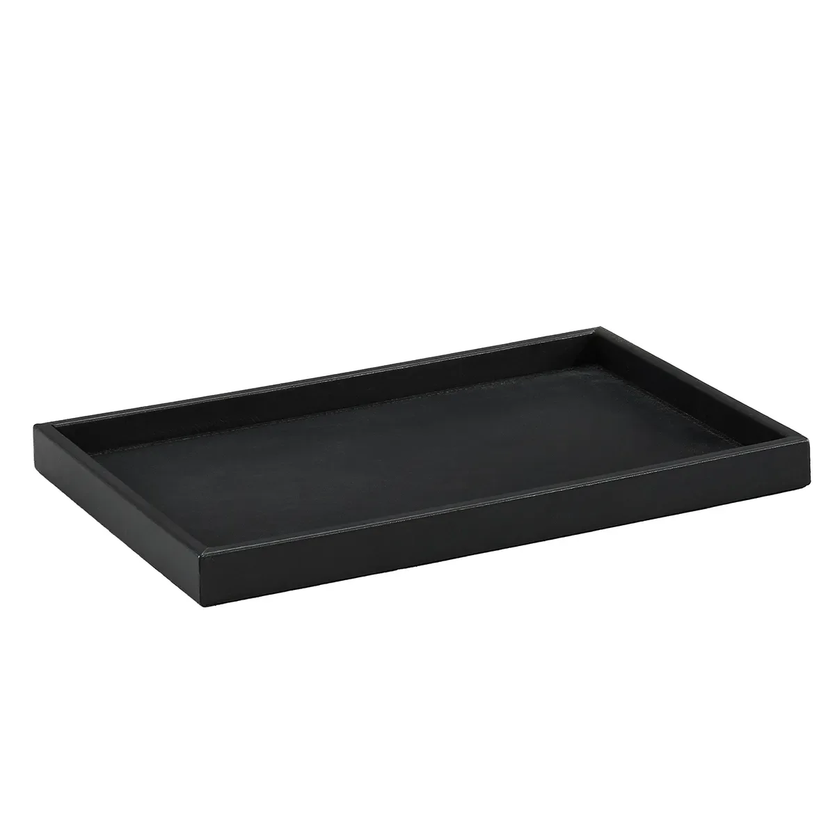 Black Leather Decorative Tray Montero S