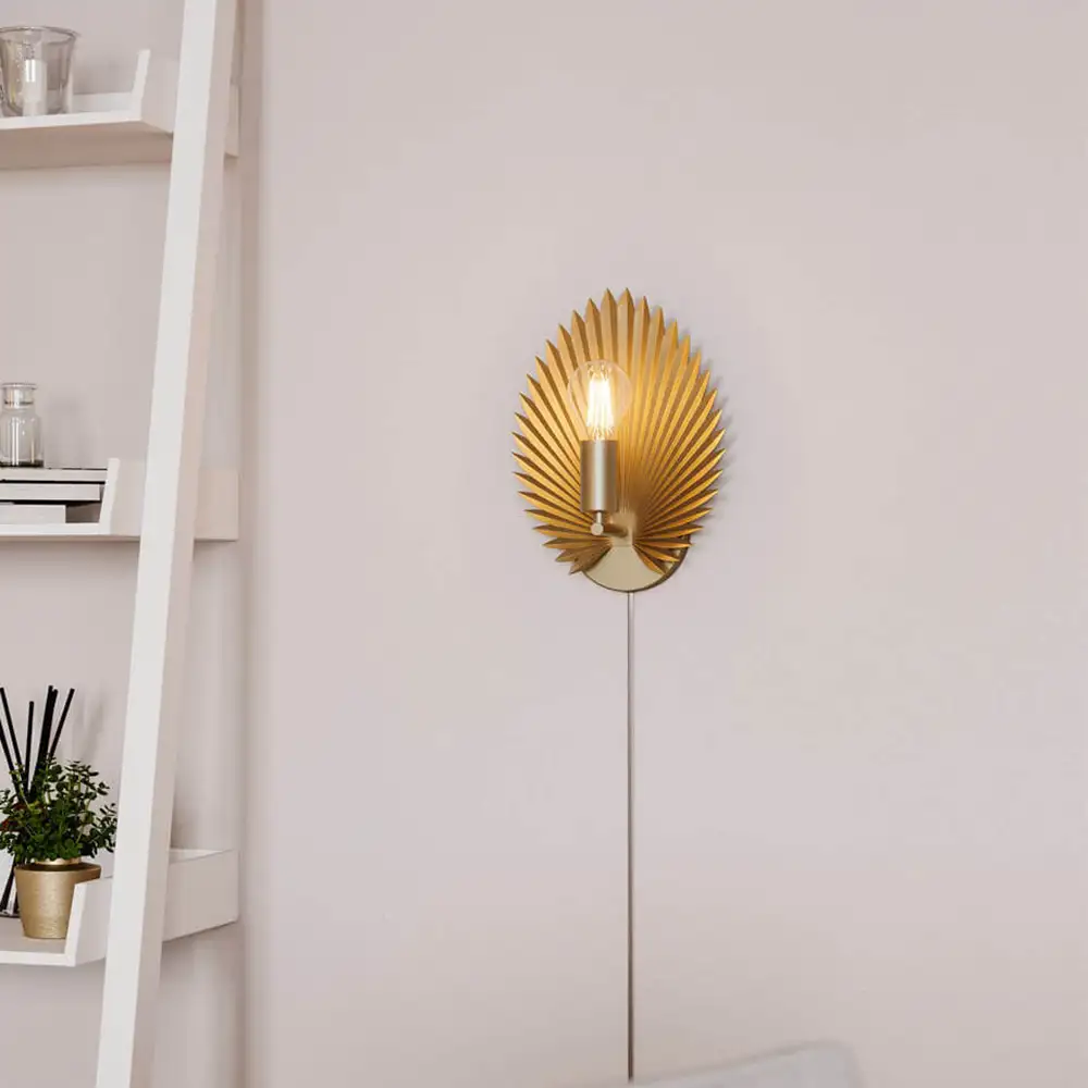 Aruba wall light H30cm Matt gold