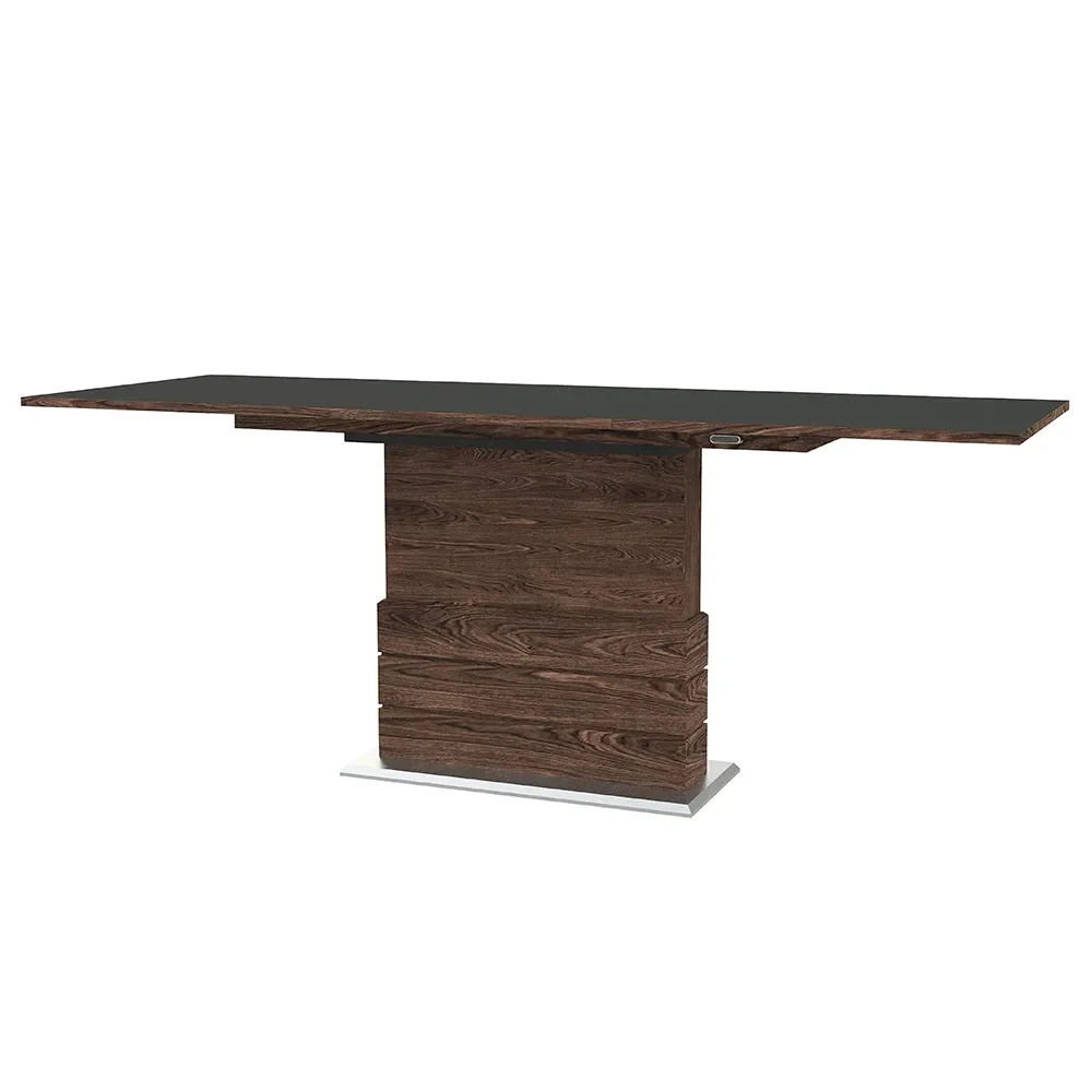 Sm30 Dining Table 100X200-280 cm Oiled Walnut / Black Laminate