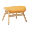 A Conversation Piece Ottoman Footstool Oak/Tangerine