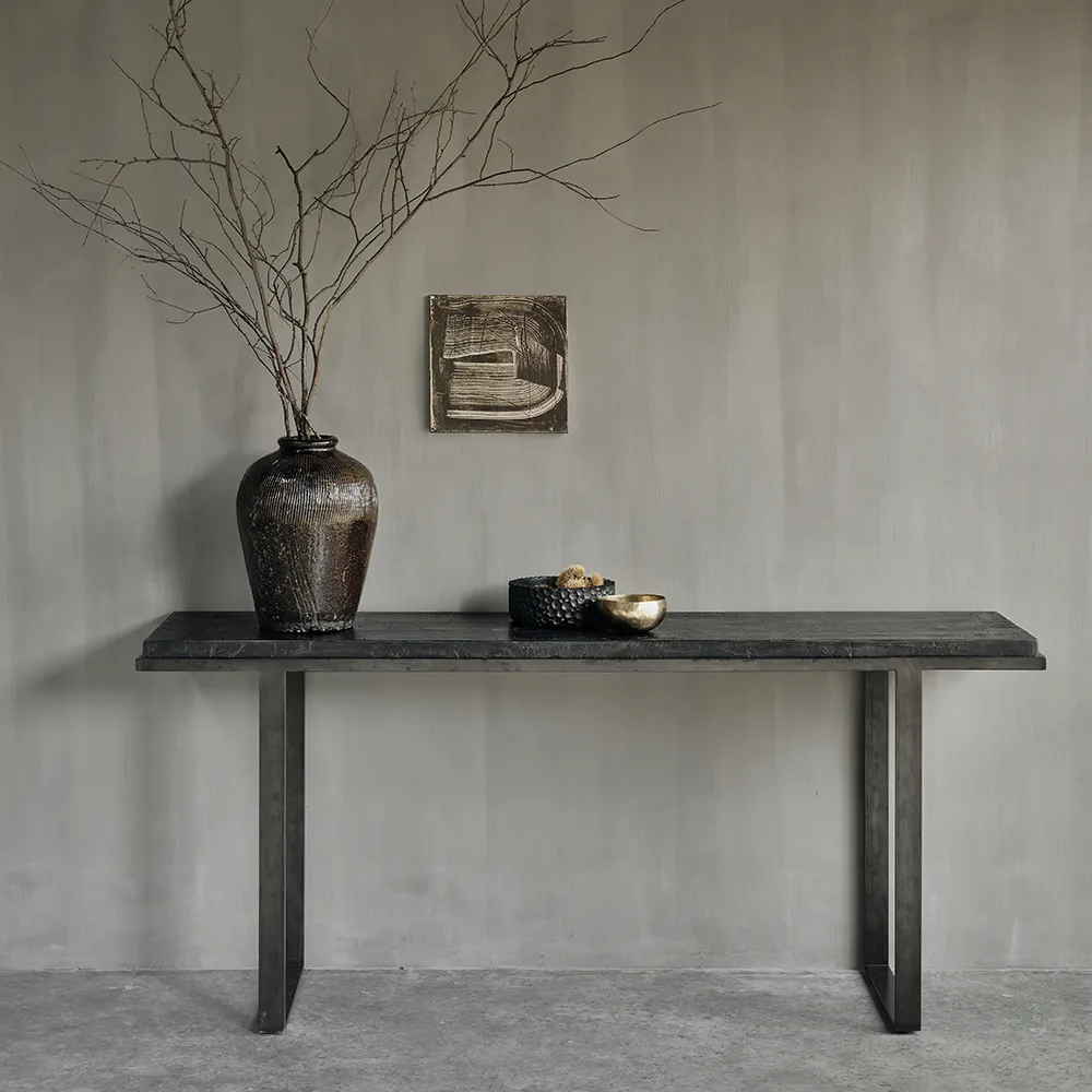 Chopped bowl black lacquered mahogany -Set of 3