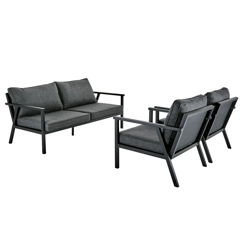 Rana sofa group low black